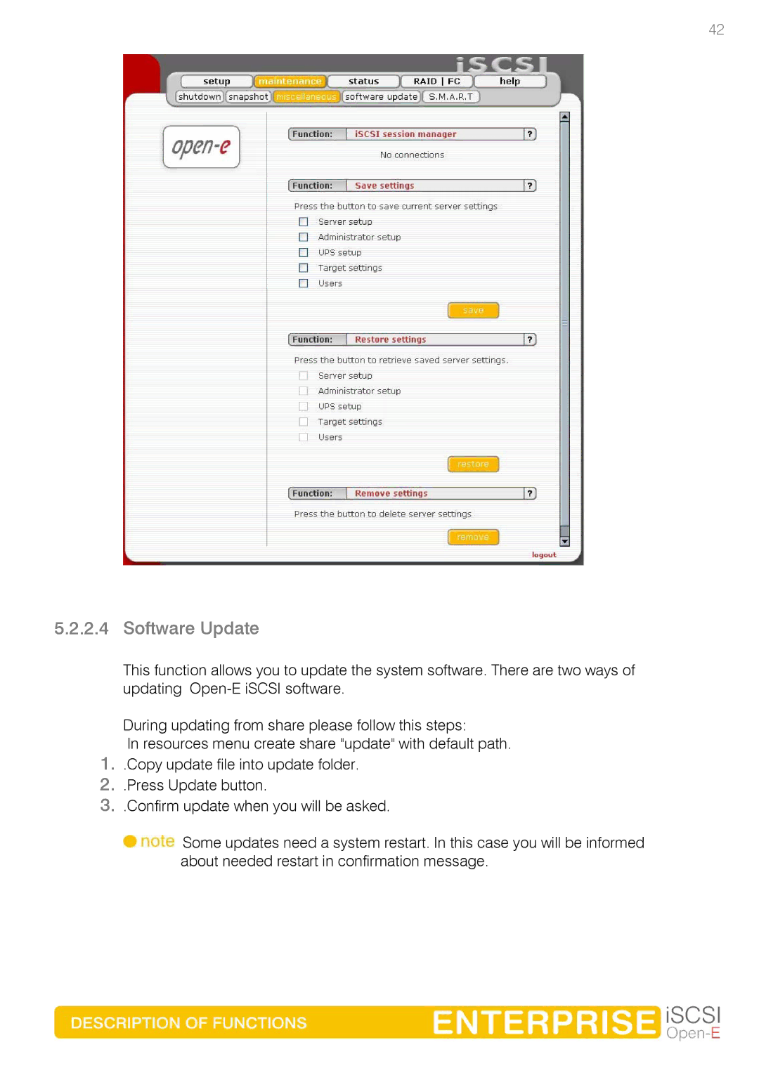 Spring Switzerland GmbH Ver. 1.61 manual Software Update 