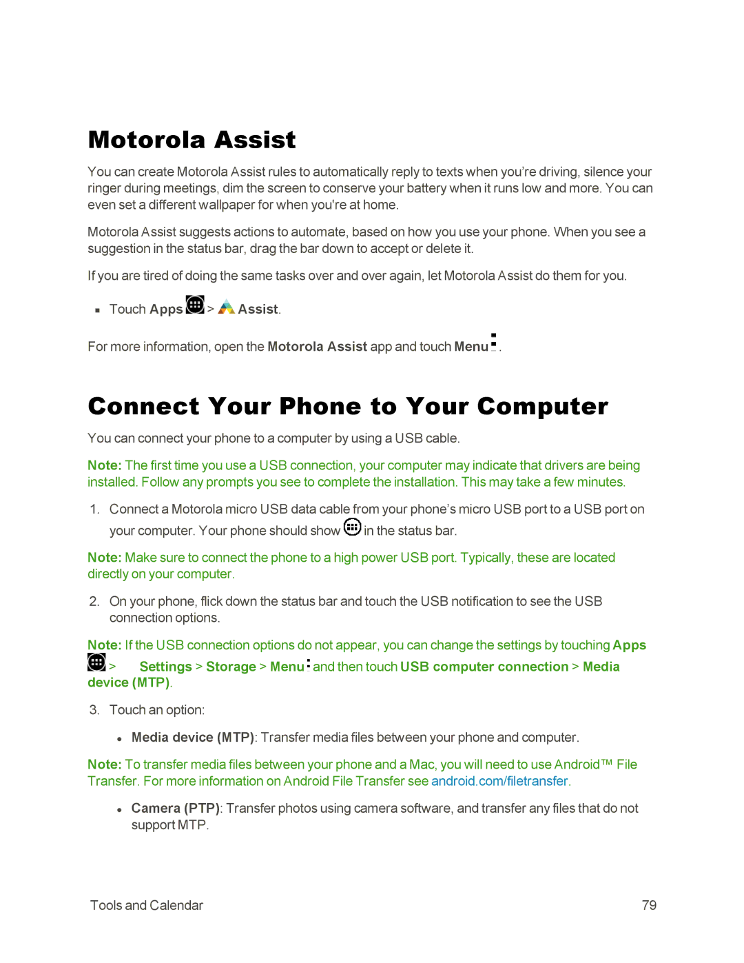 Sprint Nextel 105 manual Connect Your Phone to Your Computer, Touch Apps Assist 