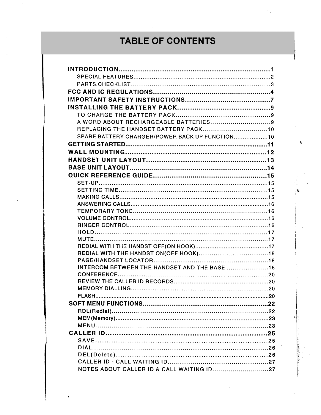 Sprint Nextel 1733 manual Table of Contents 