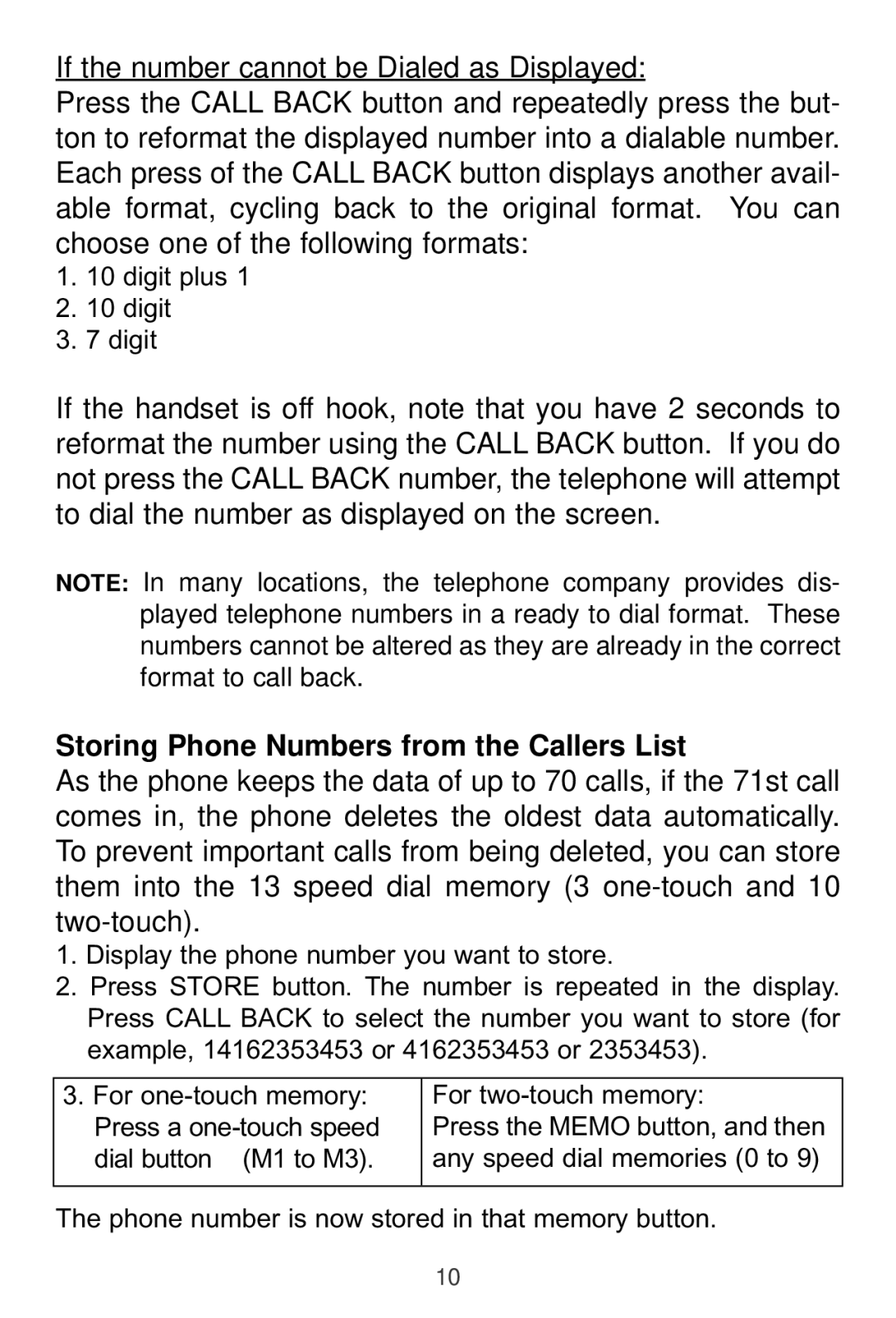 Sprint Nextel 2012J operating instructions Storing Phone Numbers from the Callers List 