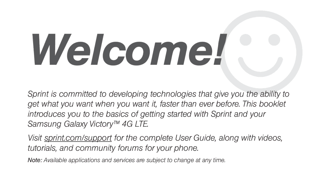 Sprint Nextel 4G LTE manual Welcome 