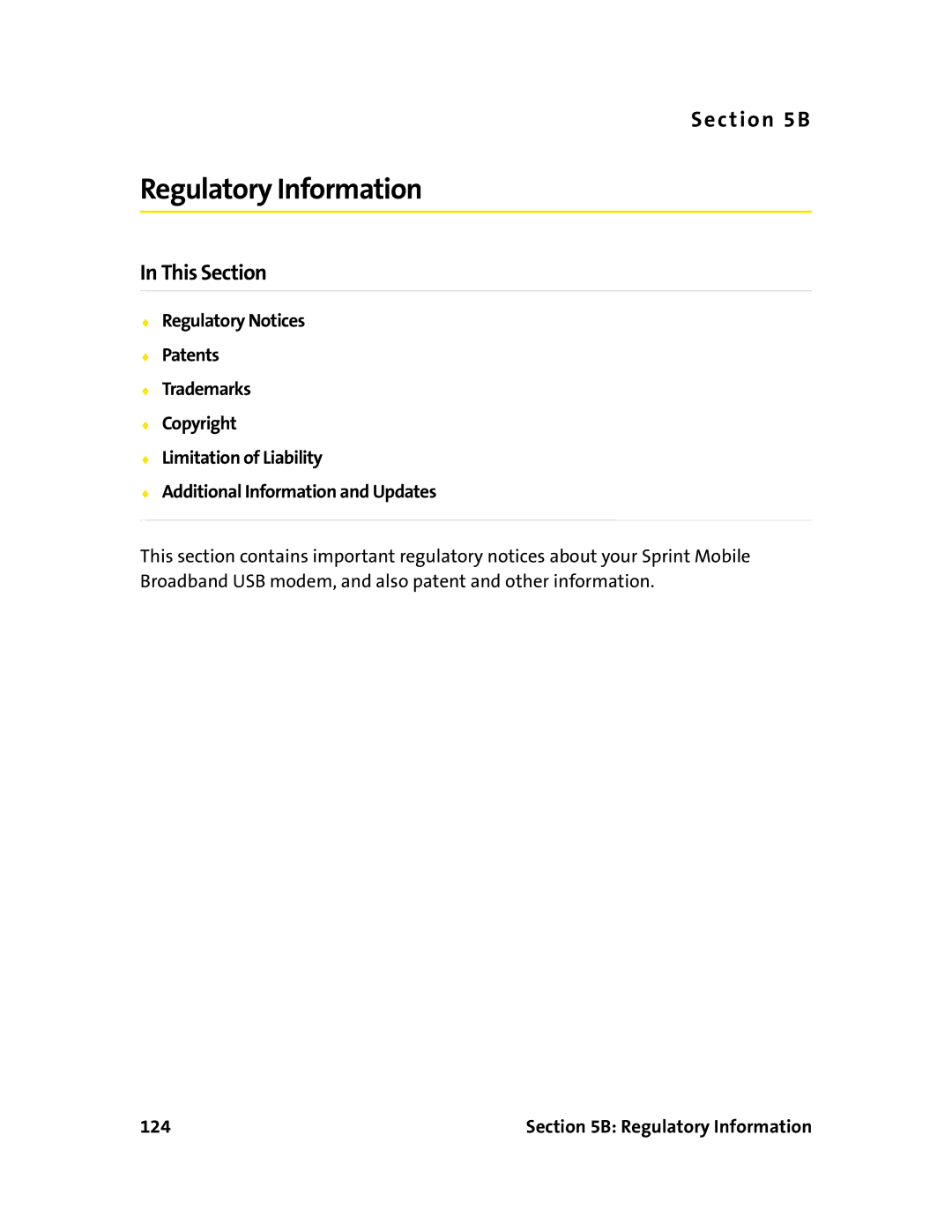 Sprint Nextel 595U manual Regulatory Information 