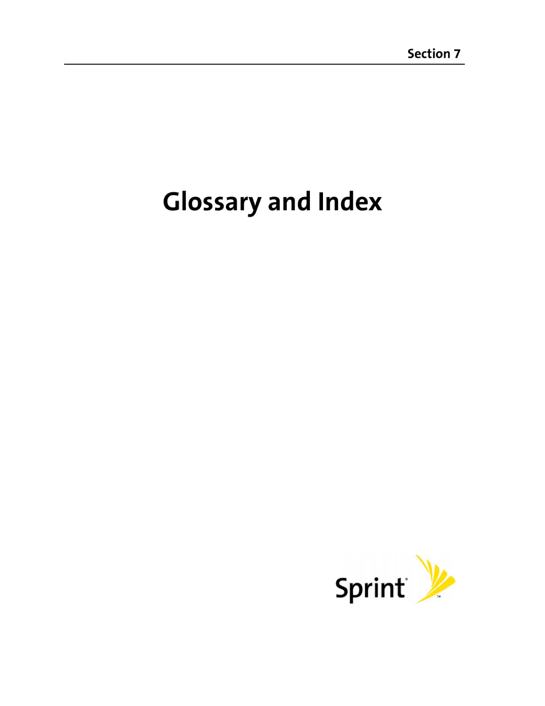 Sprint Nextel 595U manual Glossary and Index 