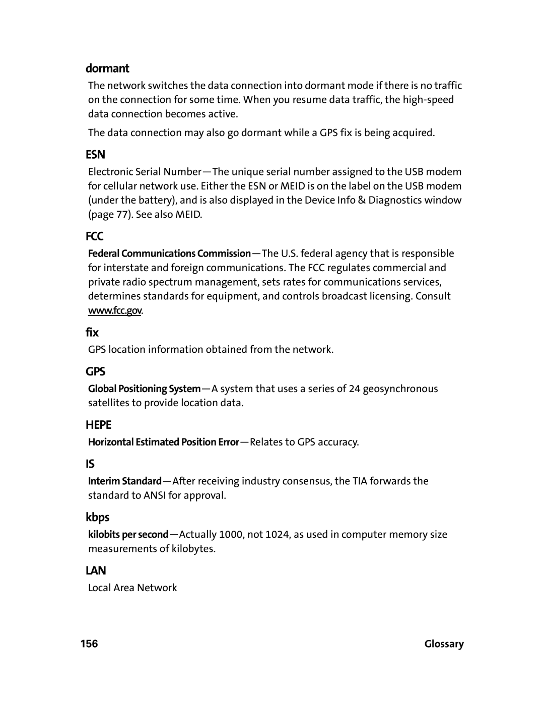 Sprint Nextel 595U manual Horizontal Estimated Position Error-Relates to GPS accuracy, 156 