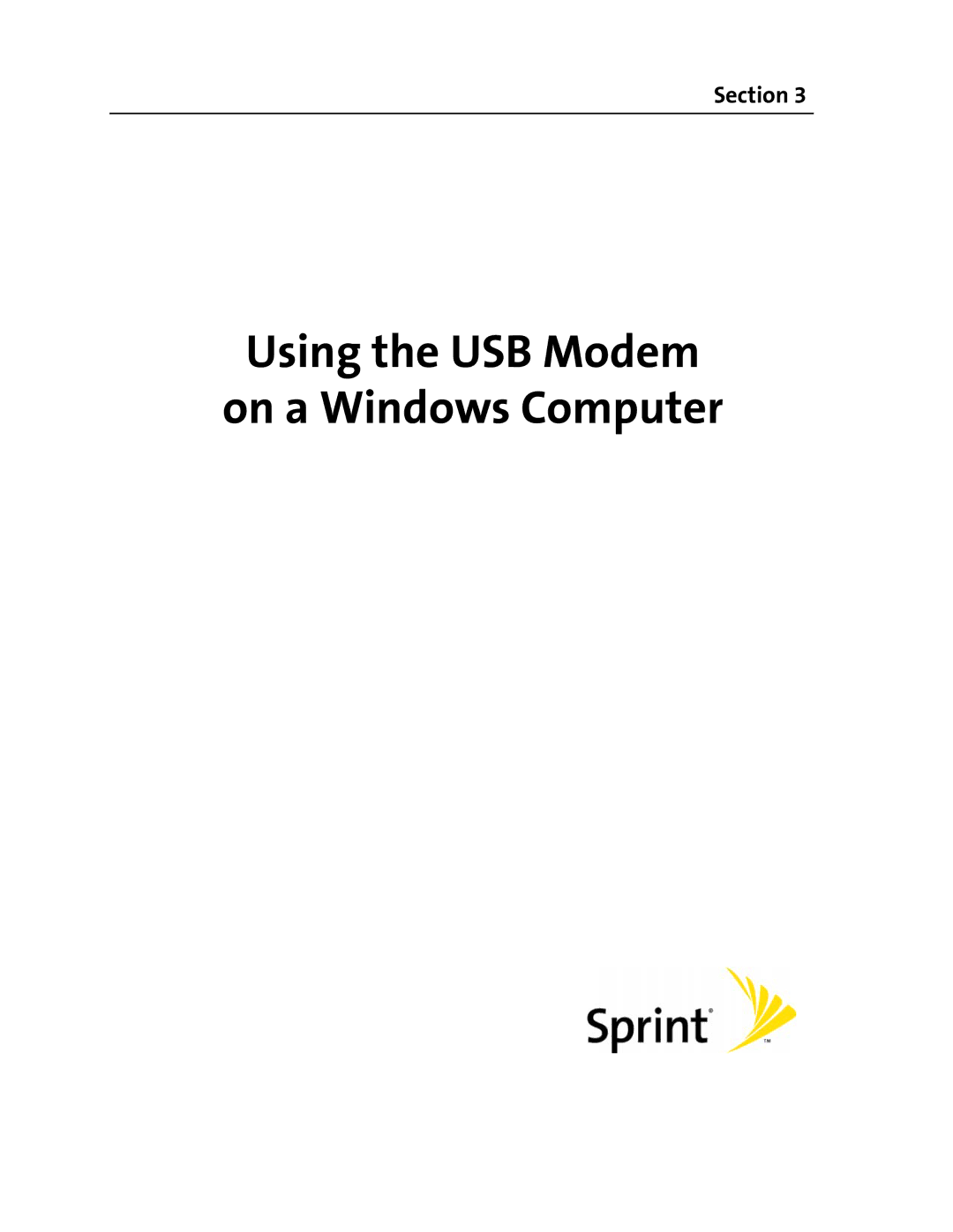 Sprint Nextel 595U manual Using the USB Modem on a Windows Computer 