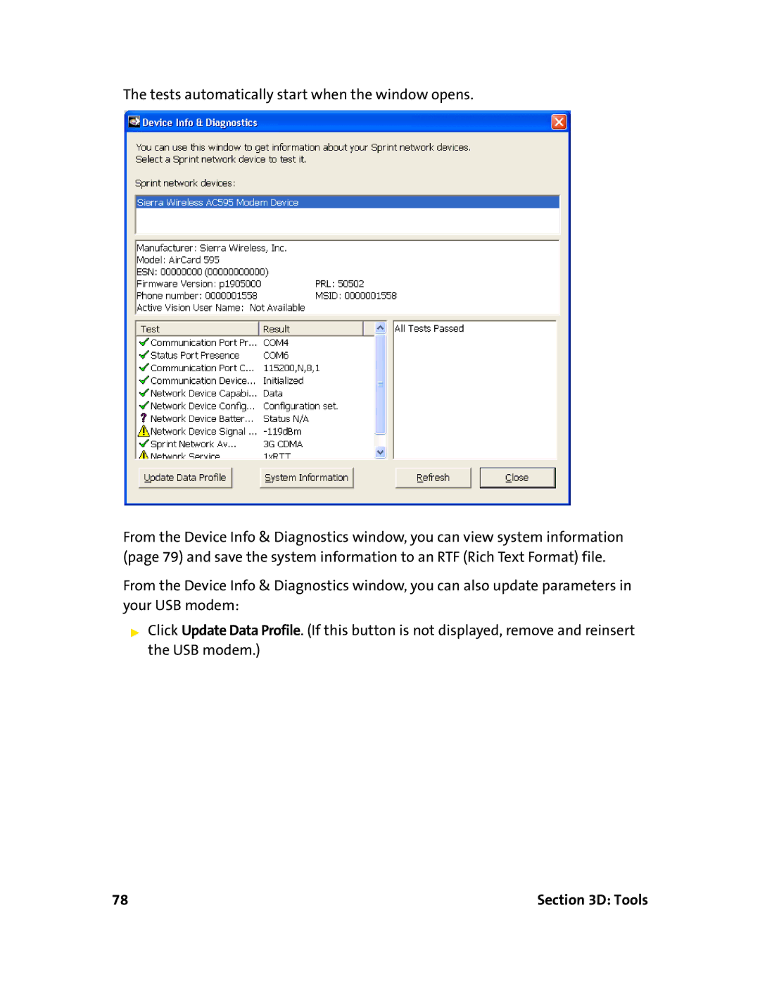 Sprint Nextel 595U manual Tools 