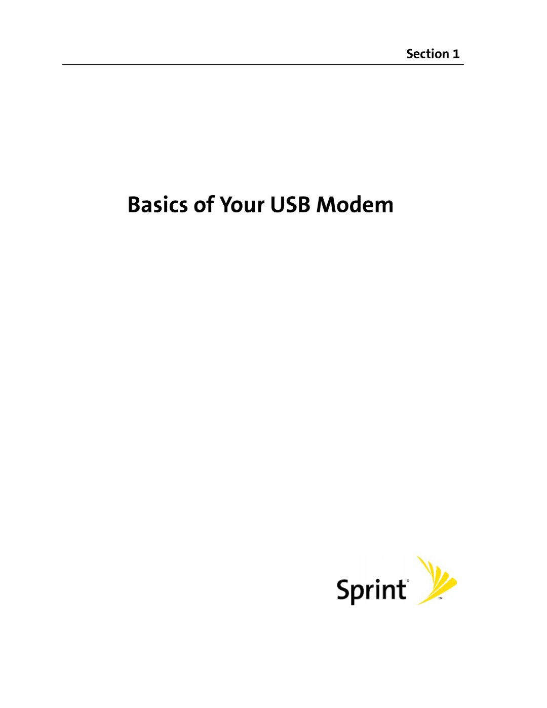 Sprint Nextel 595U manual Basics of Your USB Modem 