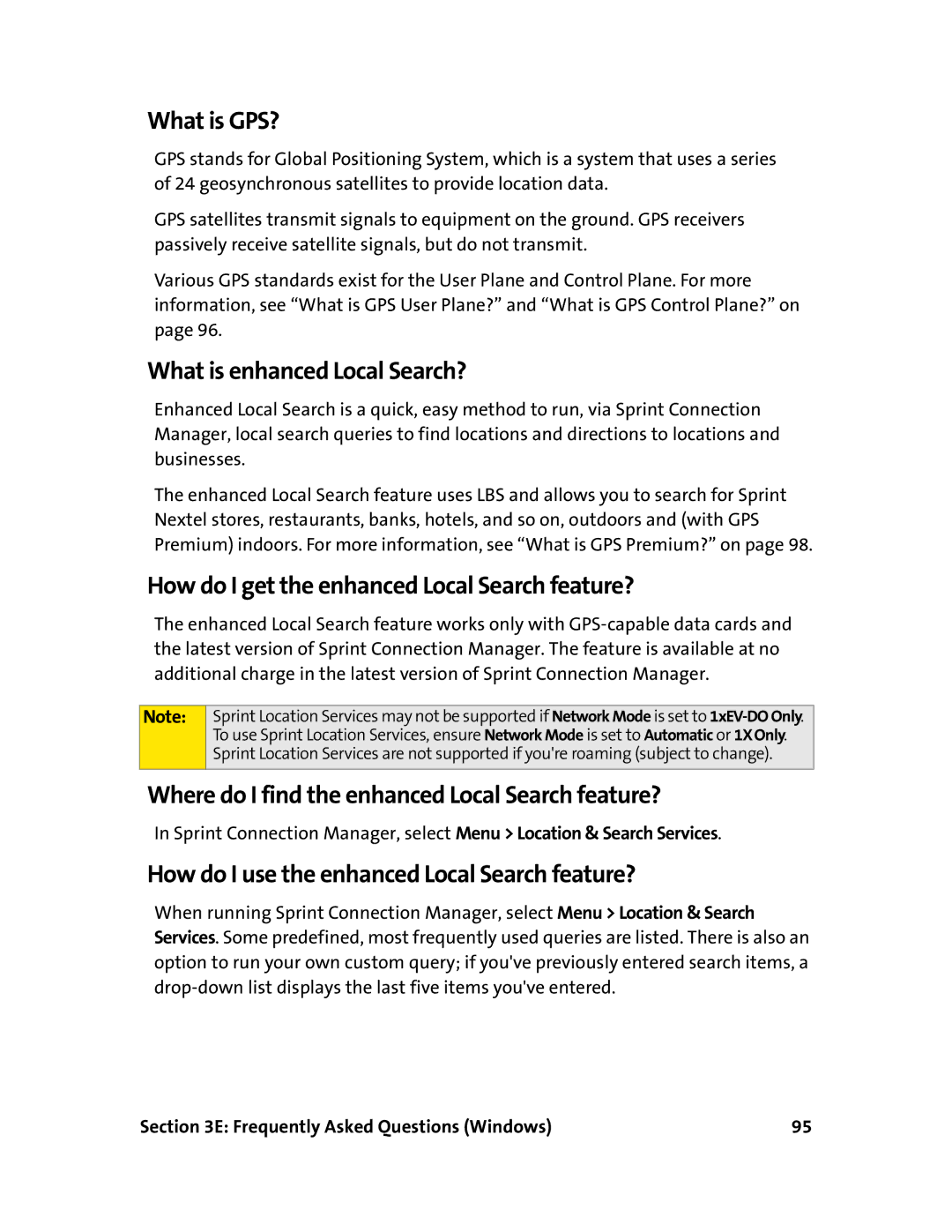 Sprint Nextel 597E manual What is GPS?, What is enhanced Local Search?, How do I get the enhanced Local Search feature? 