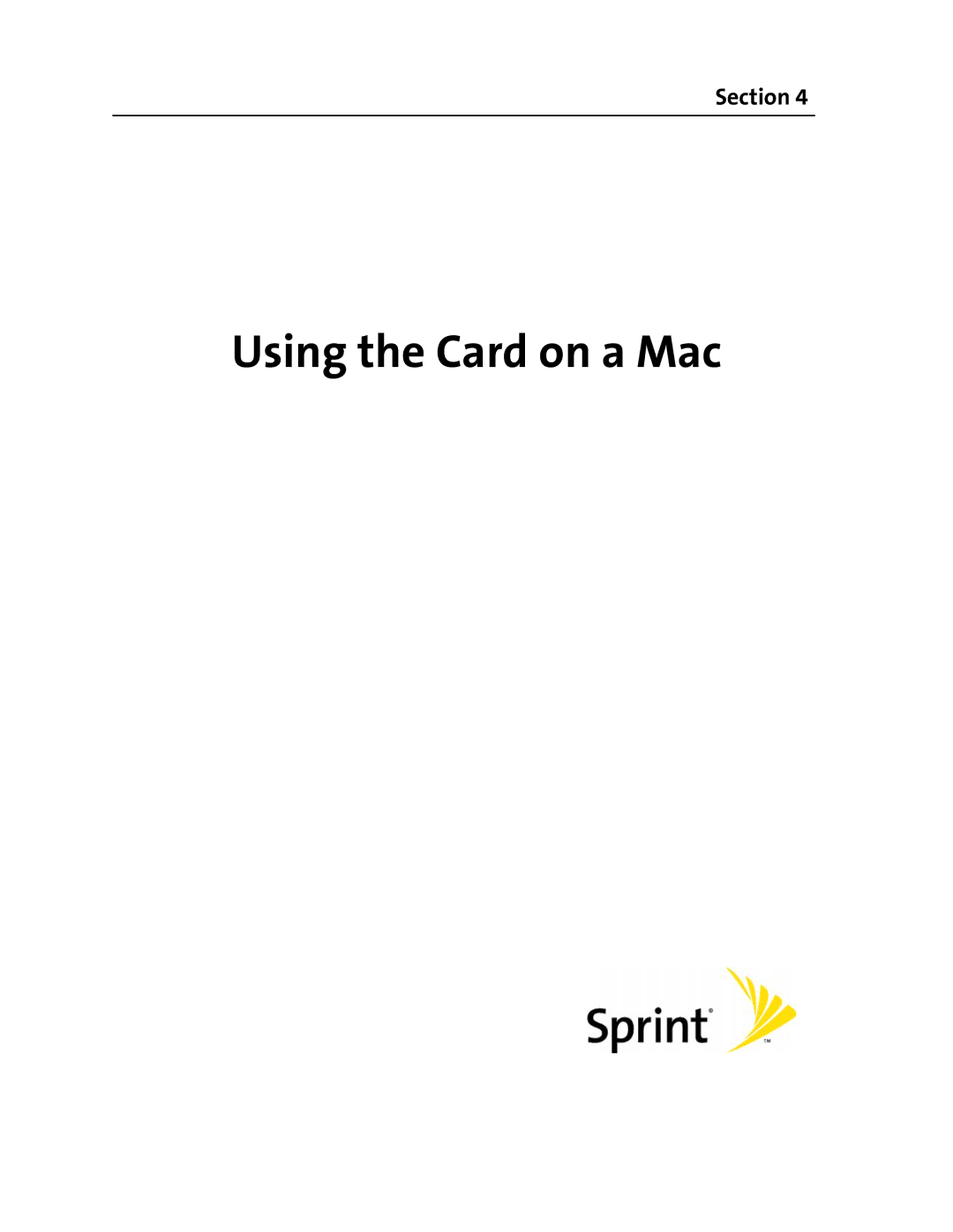 Sprint Nextel 597E manual Using the Card on a Mac 