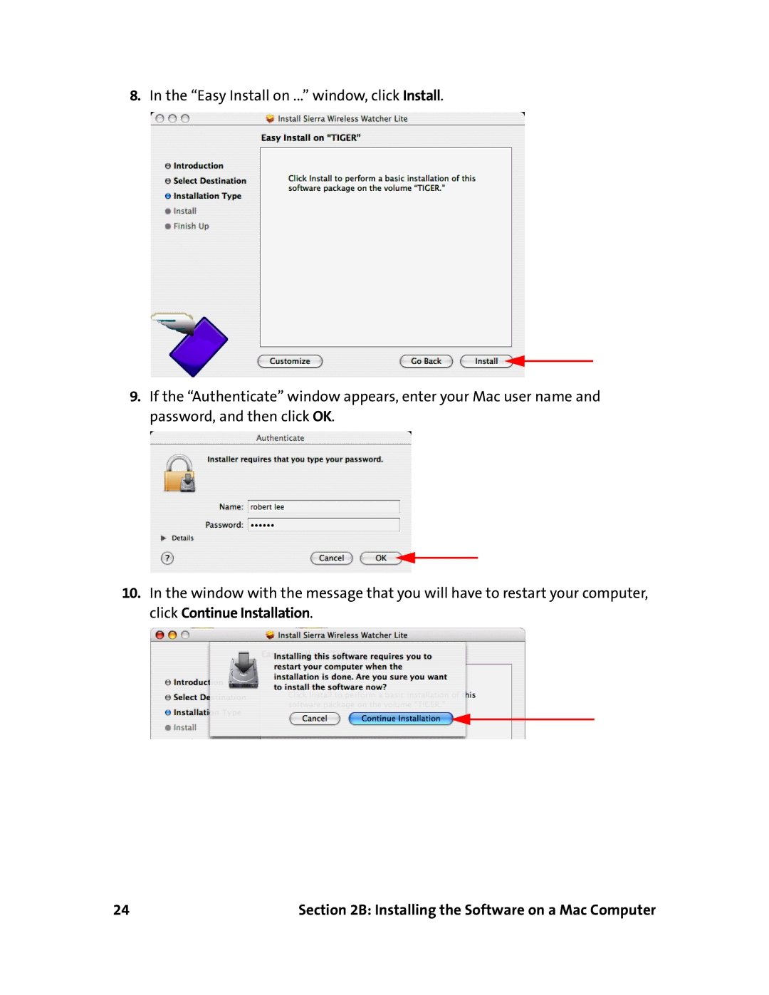 Sprint Nextel 597E manual Installing the Software on a Mac Computer 