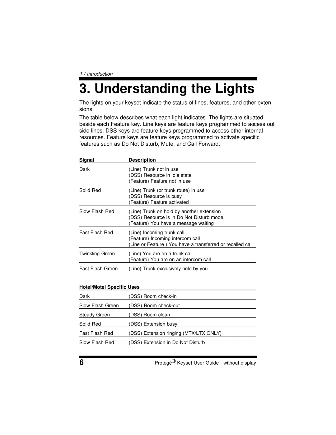 Sprint Nextel 699030 manual Understanding the Lights, Signal Description 