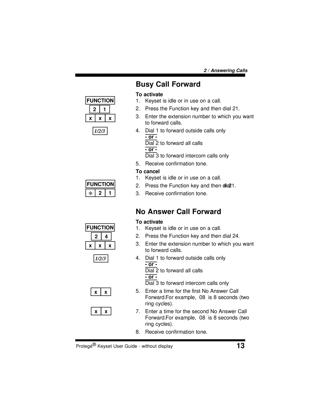 Sprint Nextel 699030 manual Busy Call Forward, No Answer Call Forward 