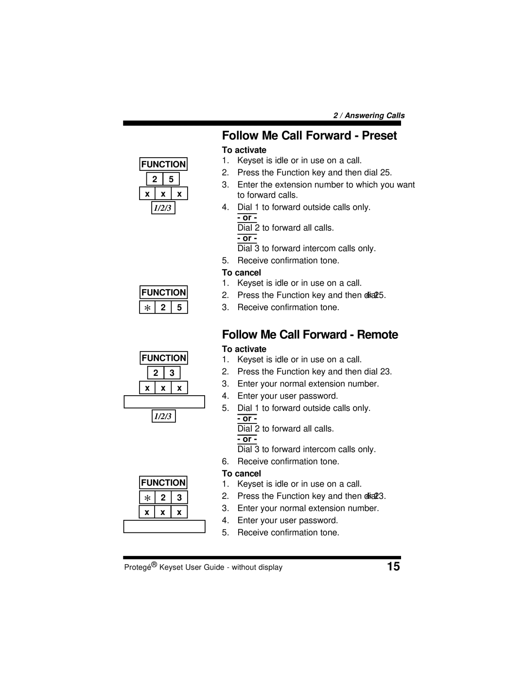 Sprint Nextel 699030 manual Follow Me Call Forward Preset, Follow Me Call Forward Remote 