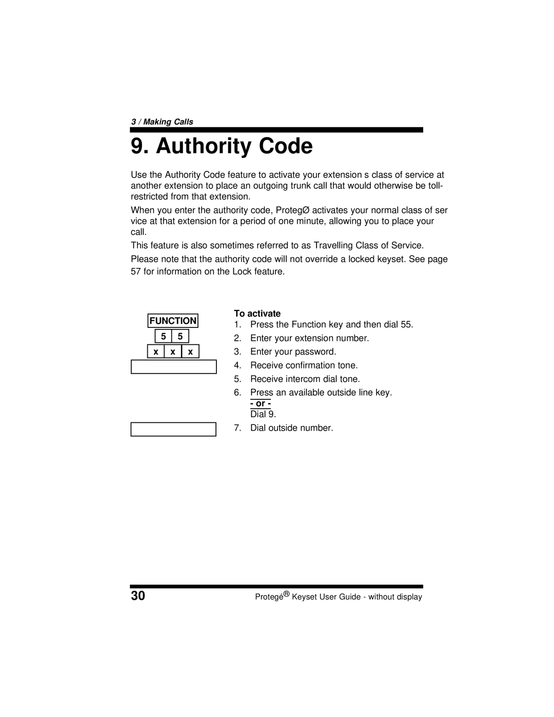 Sprint Nextel 699030 manual Authority Code 