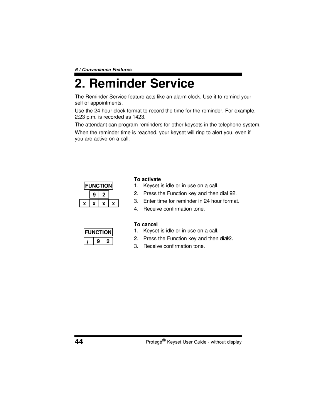 Sprint Nextel 699030 manual Reminder Service 