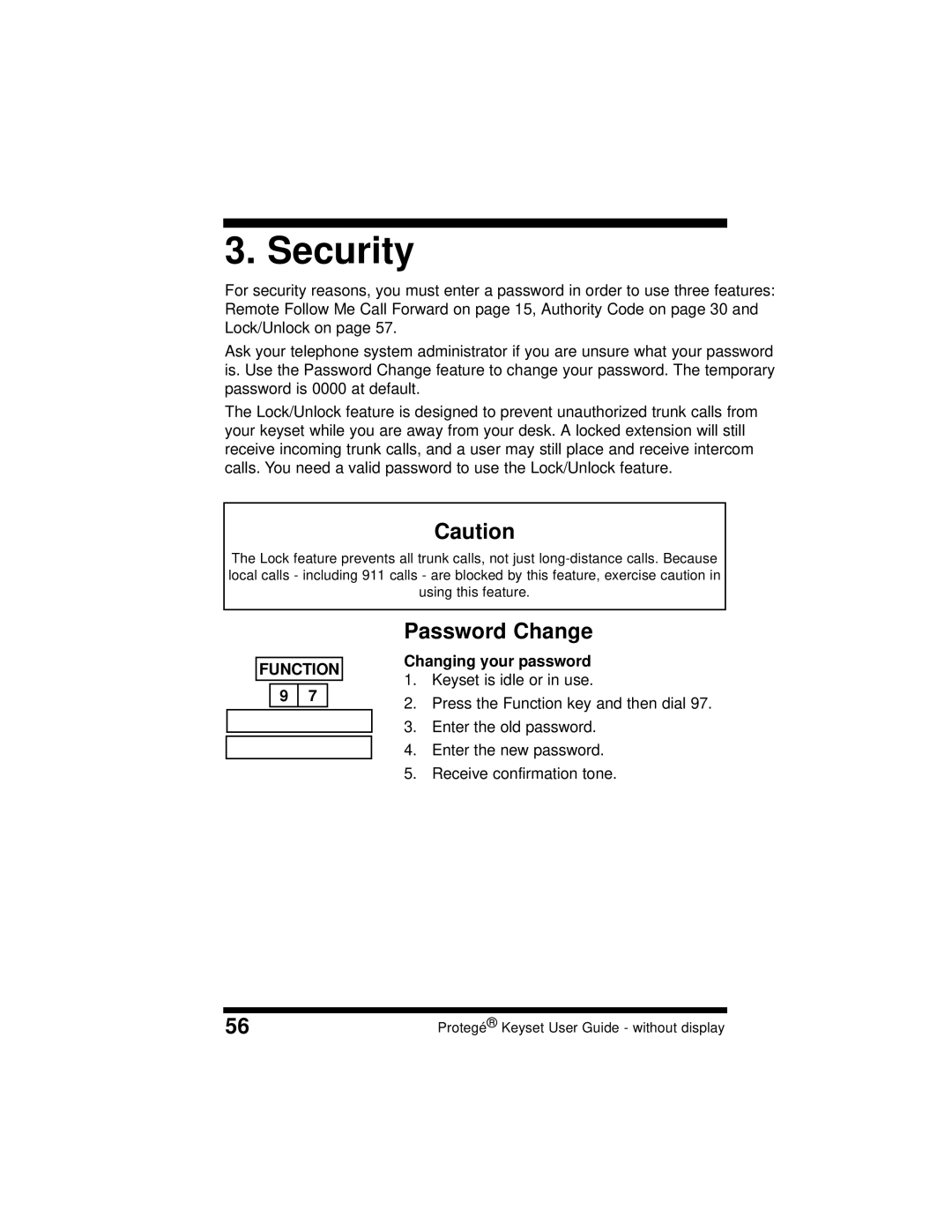 Sprint Nextel 699030 manual Security, Password Change, Changing your password 