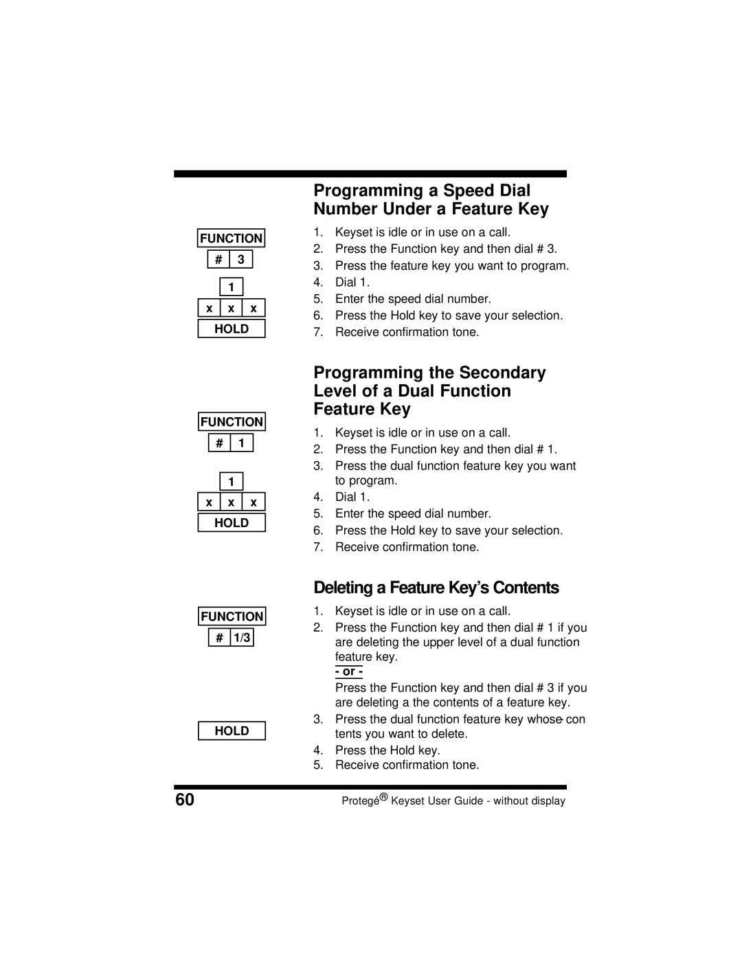 Sprint Nextel 699030 manual Deleting a Feature Key’s Contents 