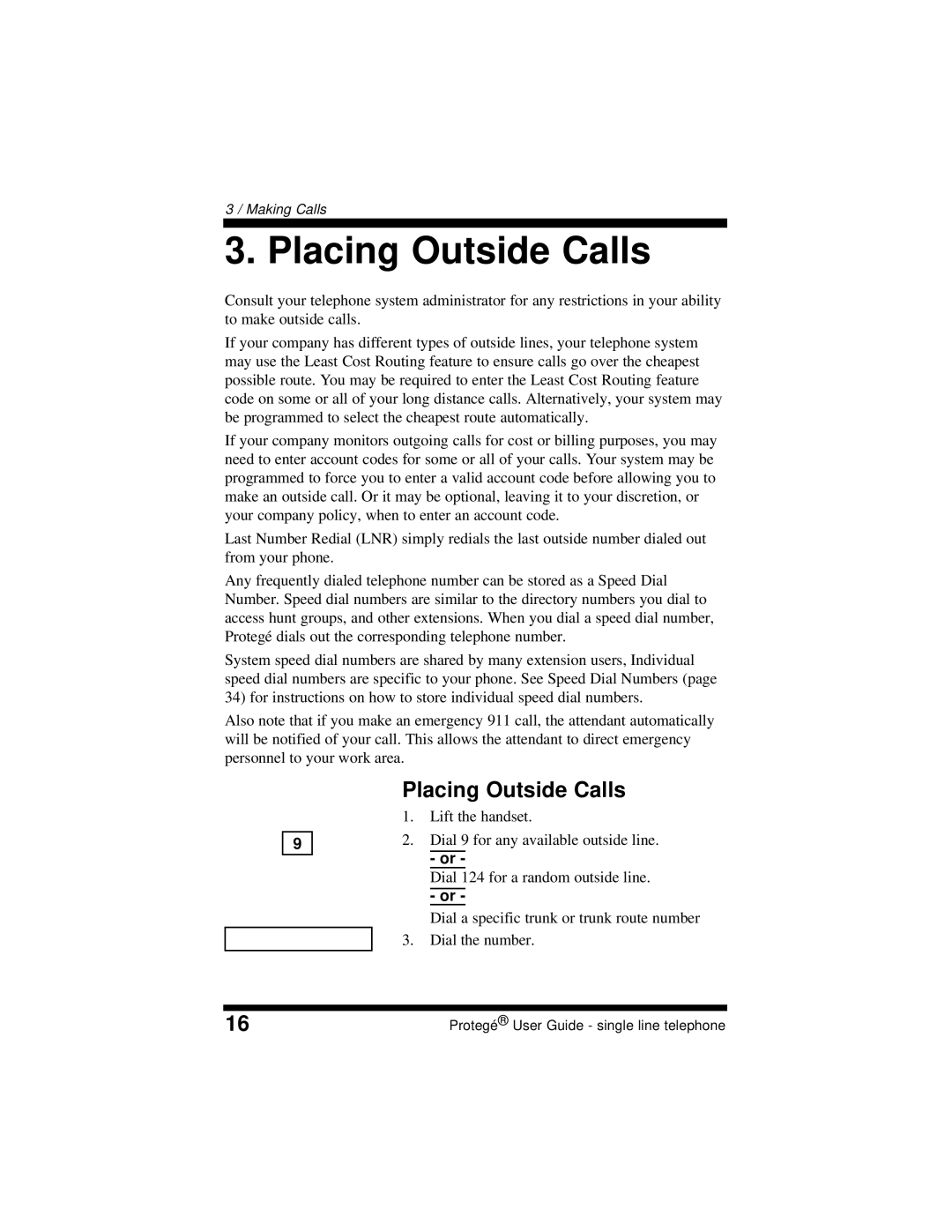 Sprint Nextel 699031 manual Placing Outside Calls 