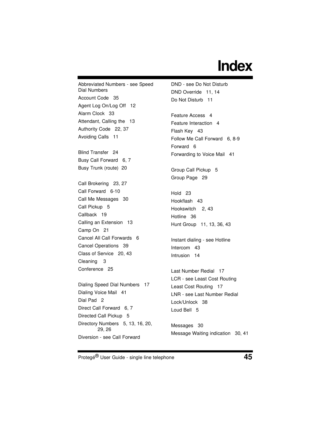 Sprint Nextel 699031 manual Index 