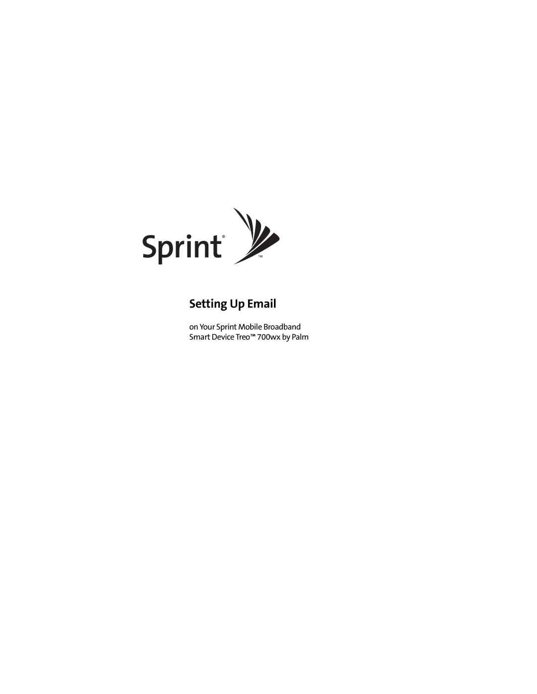 Sprint Nextel 700wx manual Setting Up Email 