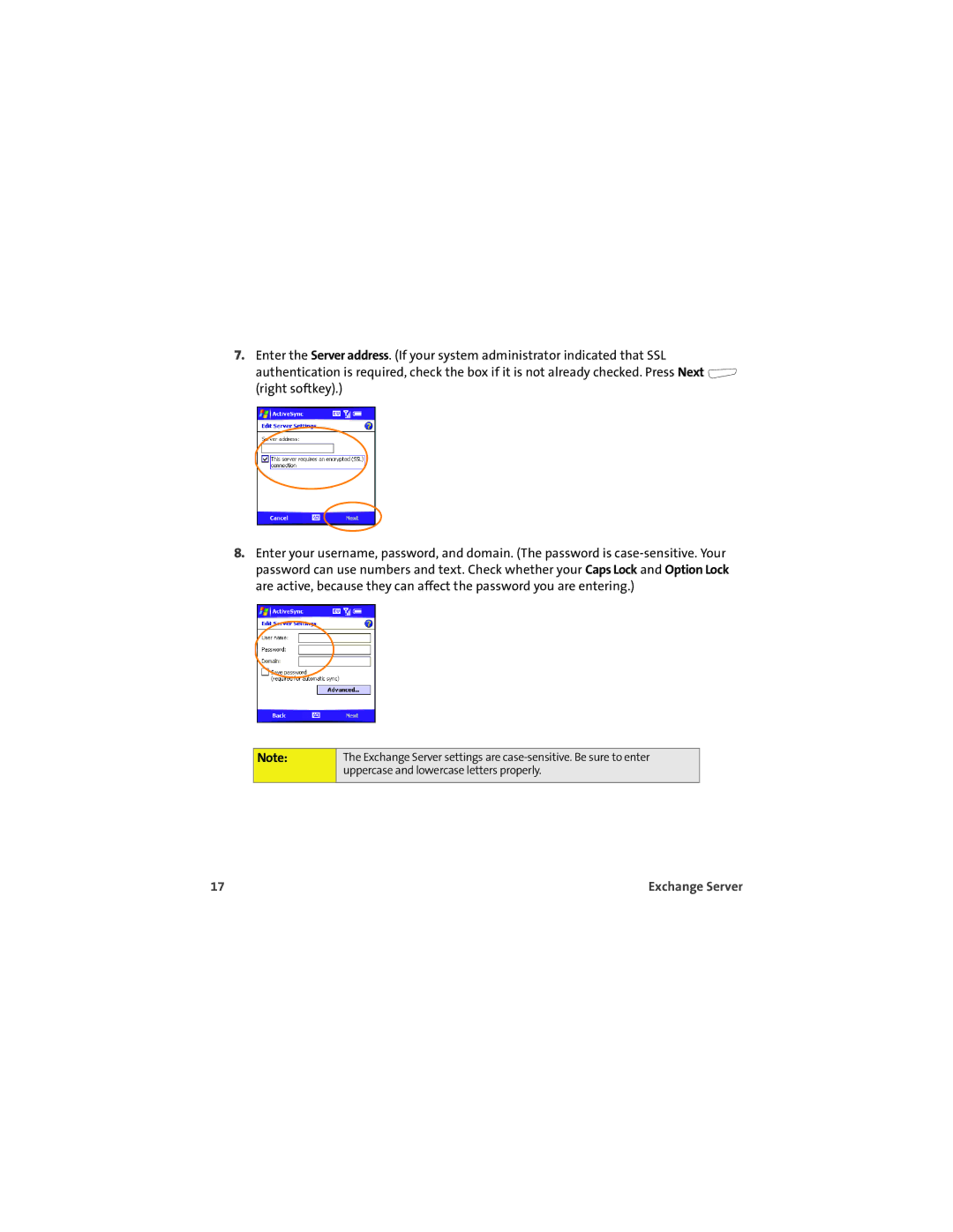 Sprint Nextel 700wx manual Exchange Server 