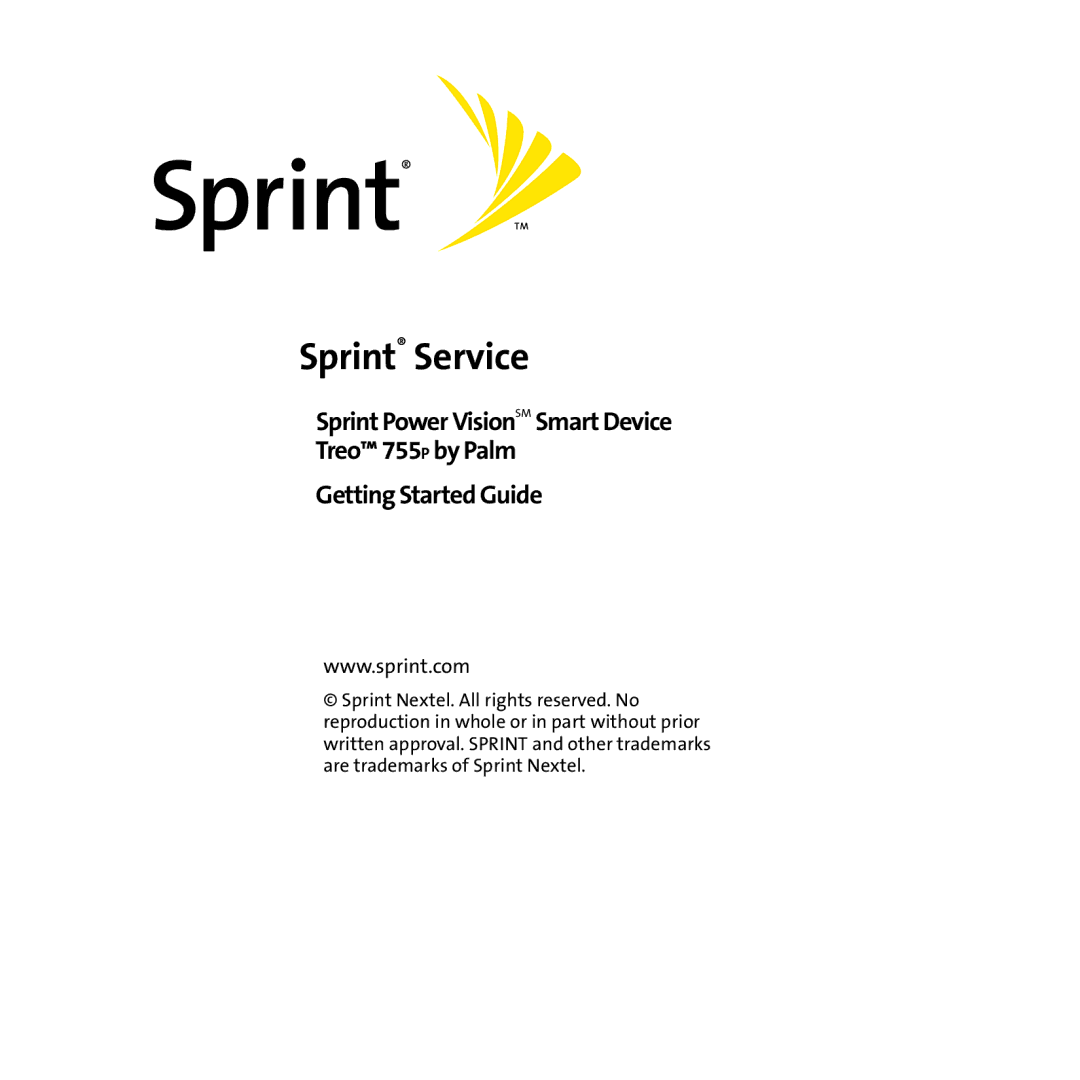 Sprint Nextel 755P manual Sprint Service 