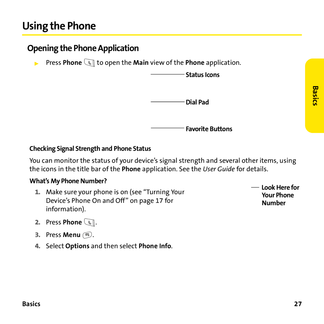 Sprint Nextel 755P manual Using the Phone, Opening the Phone Application, What’s My Phone Number? 