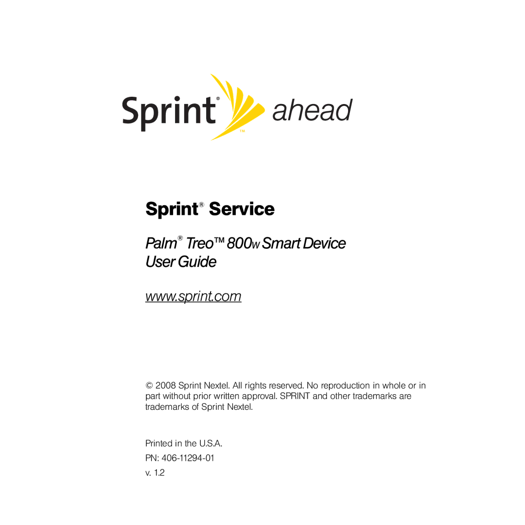 Sprint Nextel 800w manual Sprint Service 