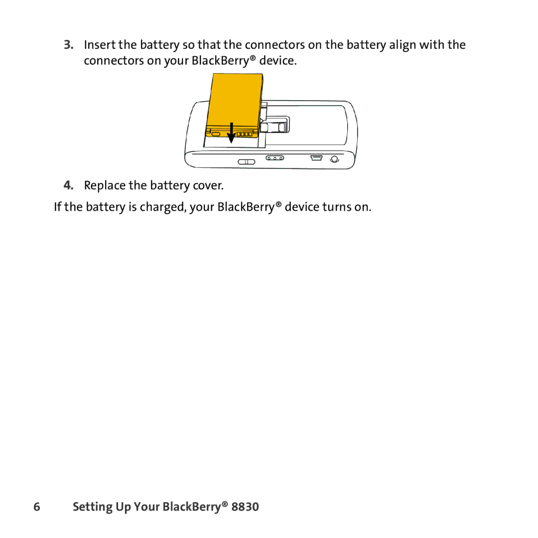 Sprint Nextel 8830 manual Setting Up Your BlackBerry 