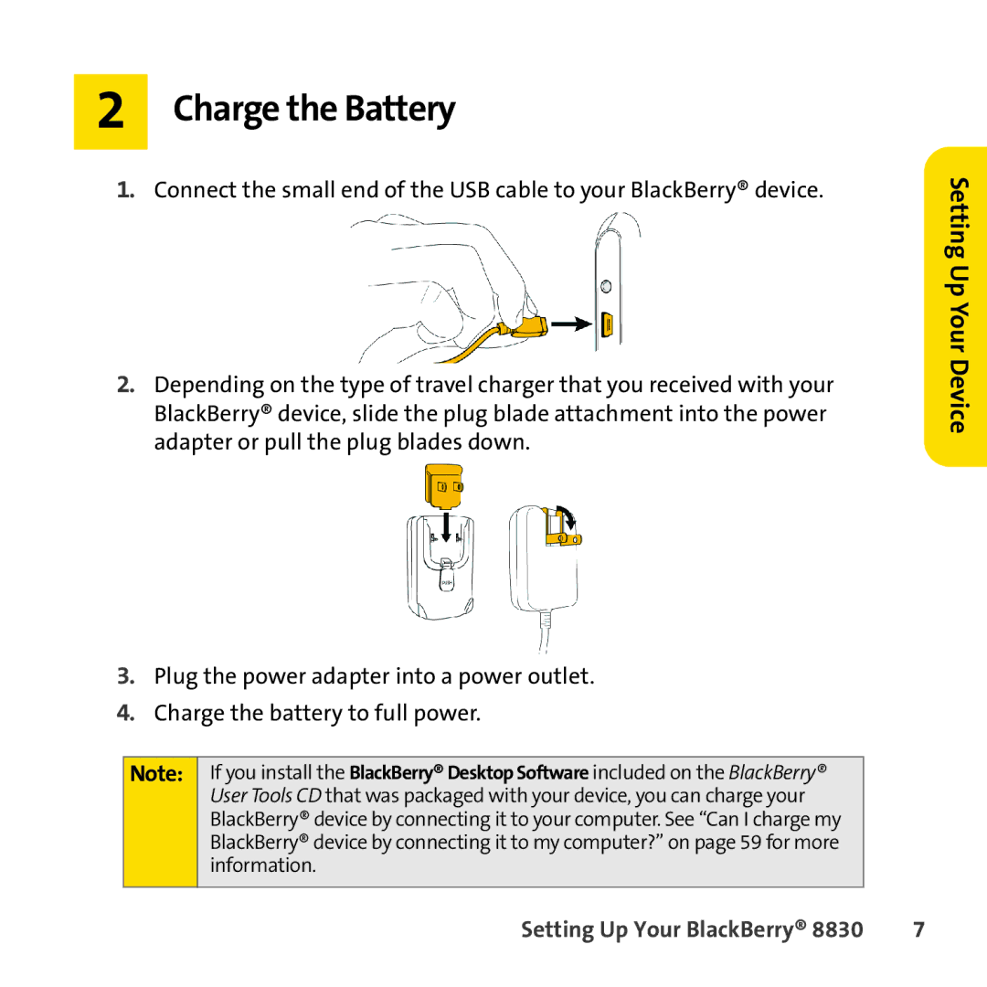 Sprint Nextel 8830 manual Charge the Battery 