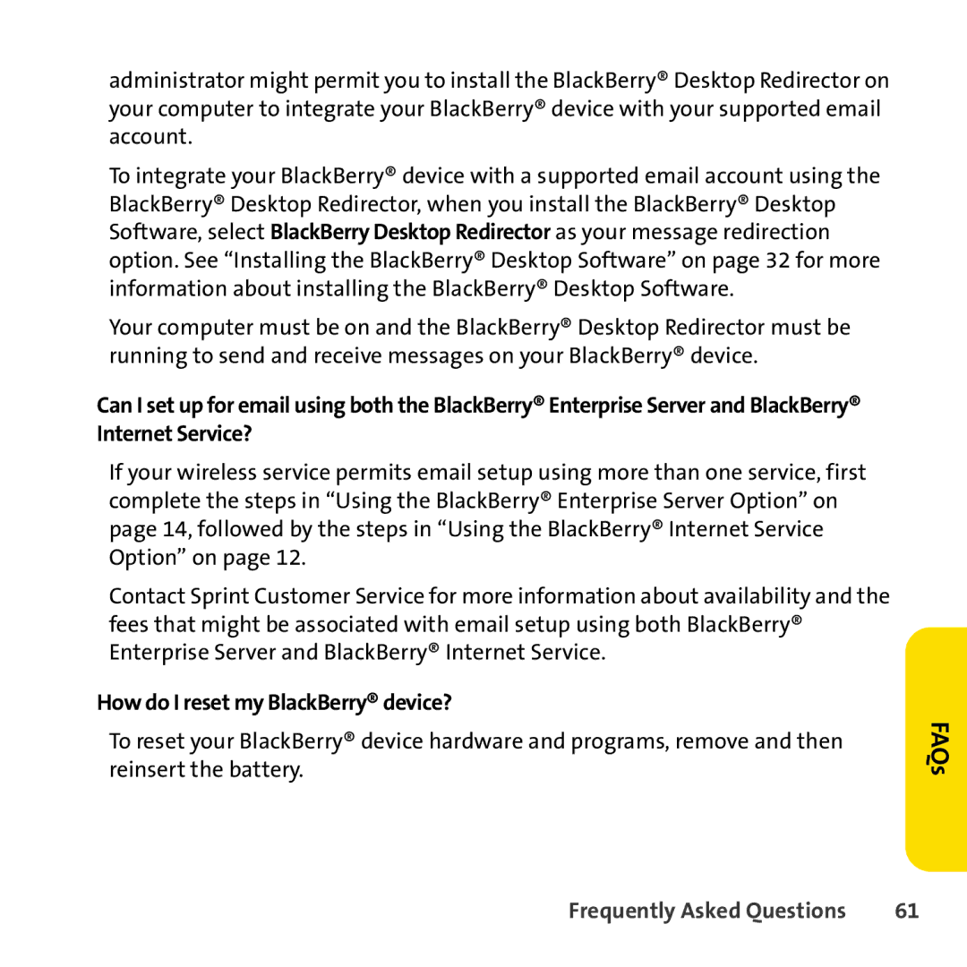 Sprint Nextel 8830 manual How do I reset my BlackBerry device? 