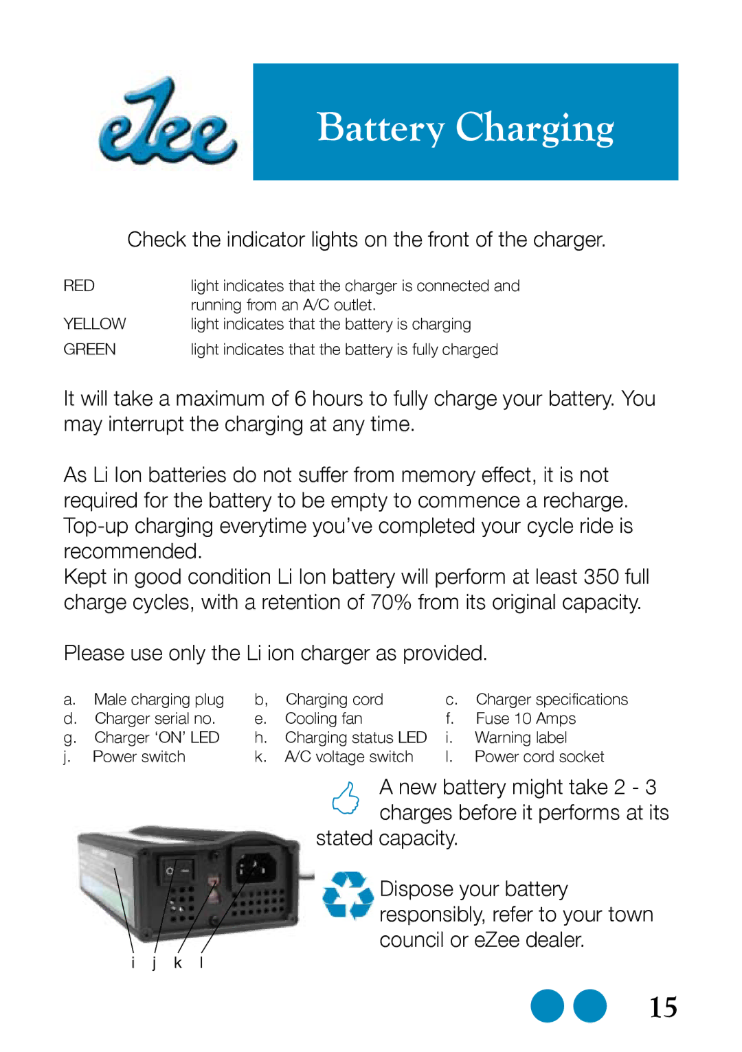 Sprint Nextel Bike user manual Check the indicator lights on the front of the charger 