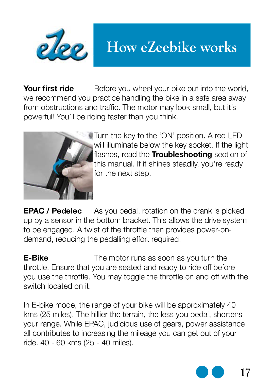 Sprint Nextel Bike user manual How eZeebike works 