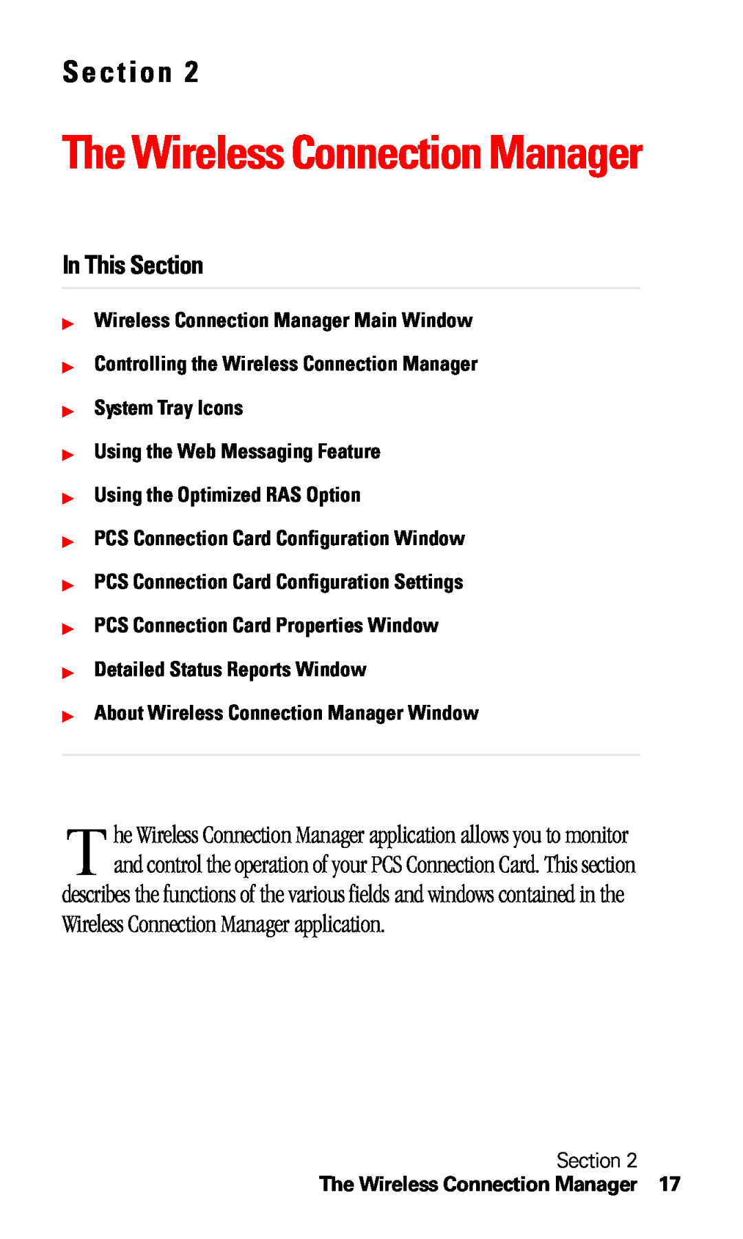Sprint Nextel C201 Wireless Connection Manager Main Window, Controlling the Wireless Connection Manager System Tray Icons 