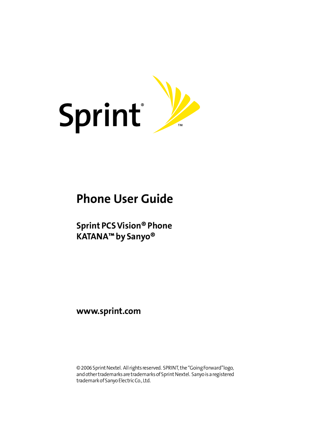 Sprint Nextel Cell Phone manual Phone User Guide 