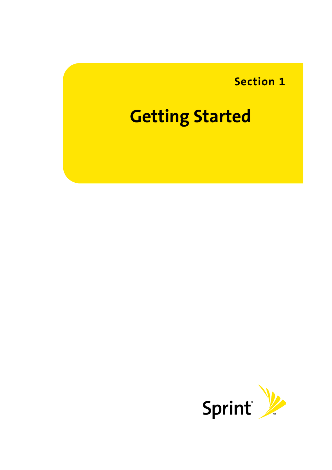 Sprint Nextel Cell Phone manual Getting Started 