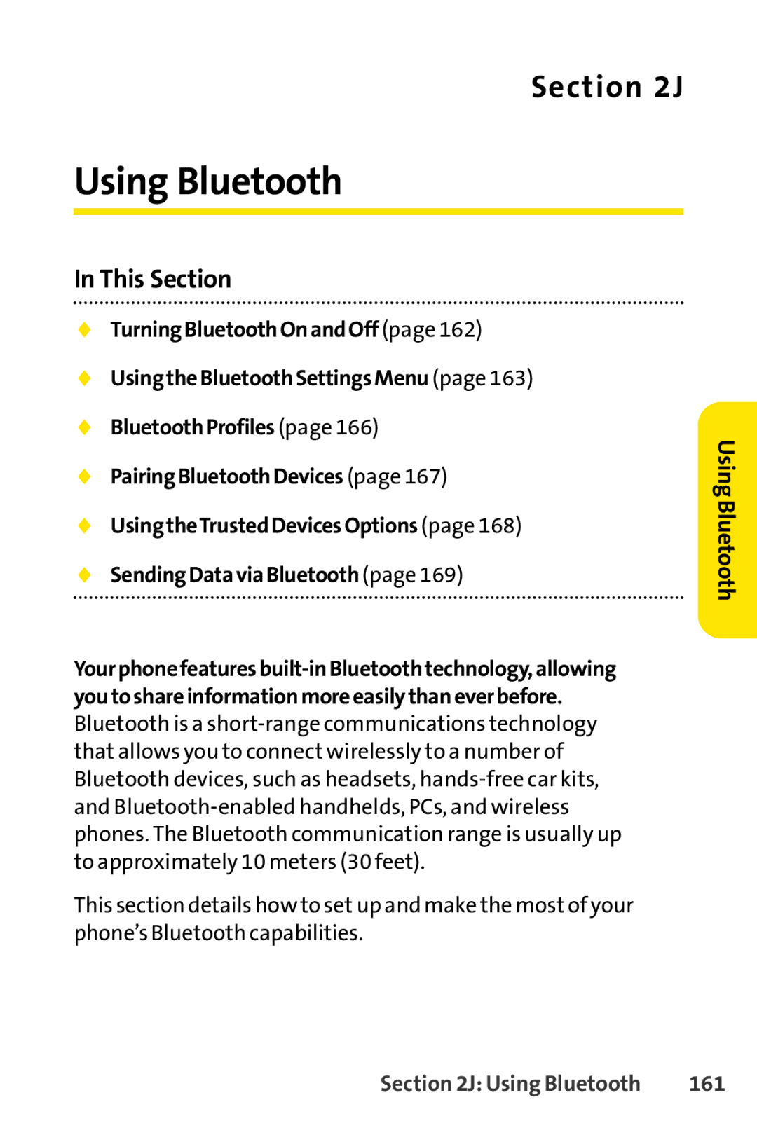 Sprint Nextel Cell Phone manual Using Bluetooth, 161 