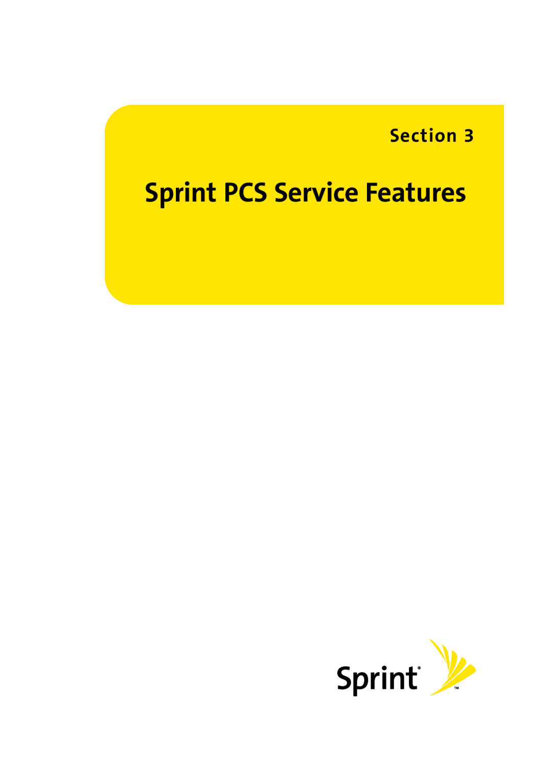 Sprint Nextel Cell Phone manual Sprint PCS Service Features 