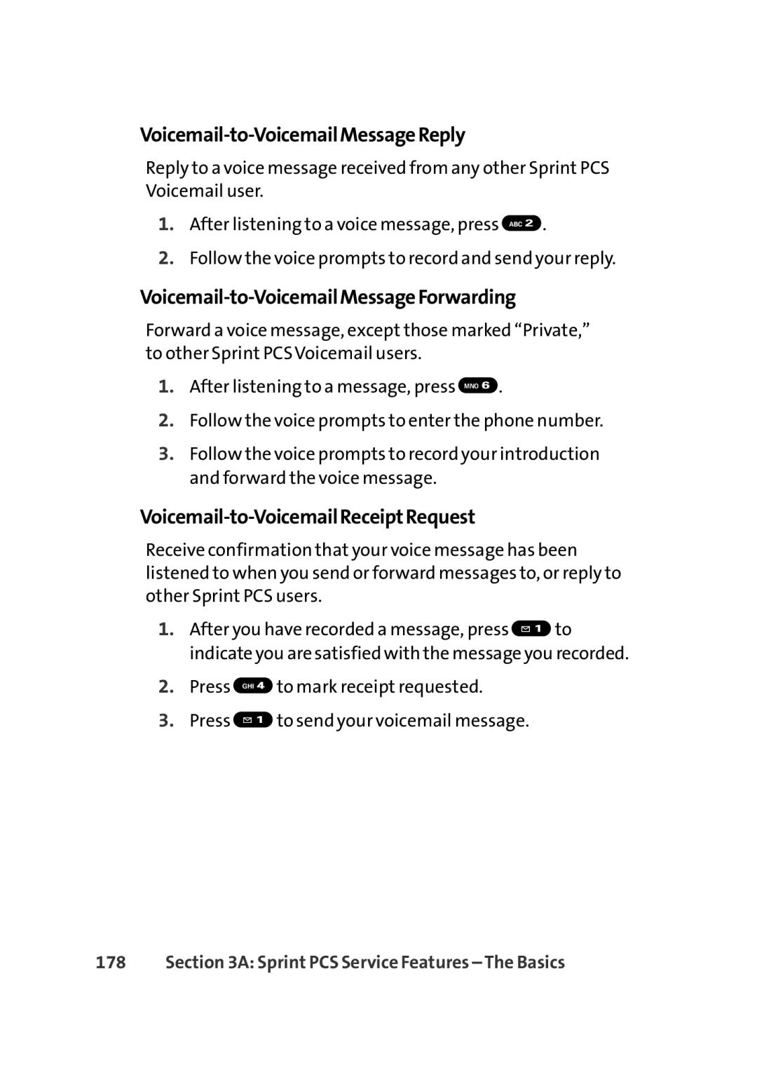 Sprint Nextel Cell Phone manual Voicemail-to-VoicemailMessageReply, Voicemail-to-VoicemailMessageForwarding 