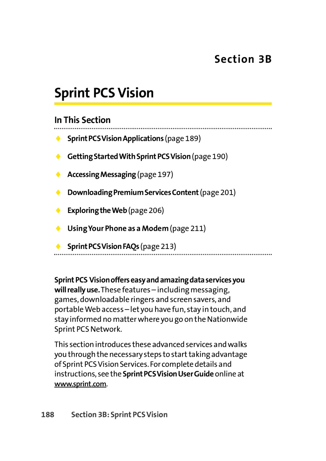 Sprint Nextel Cell Phone manual Sprint PCS Vision 