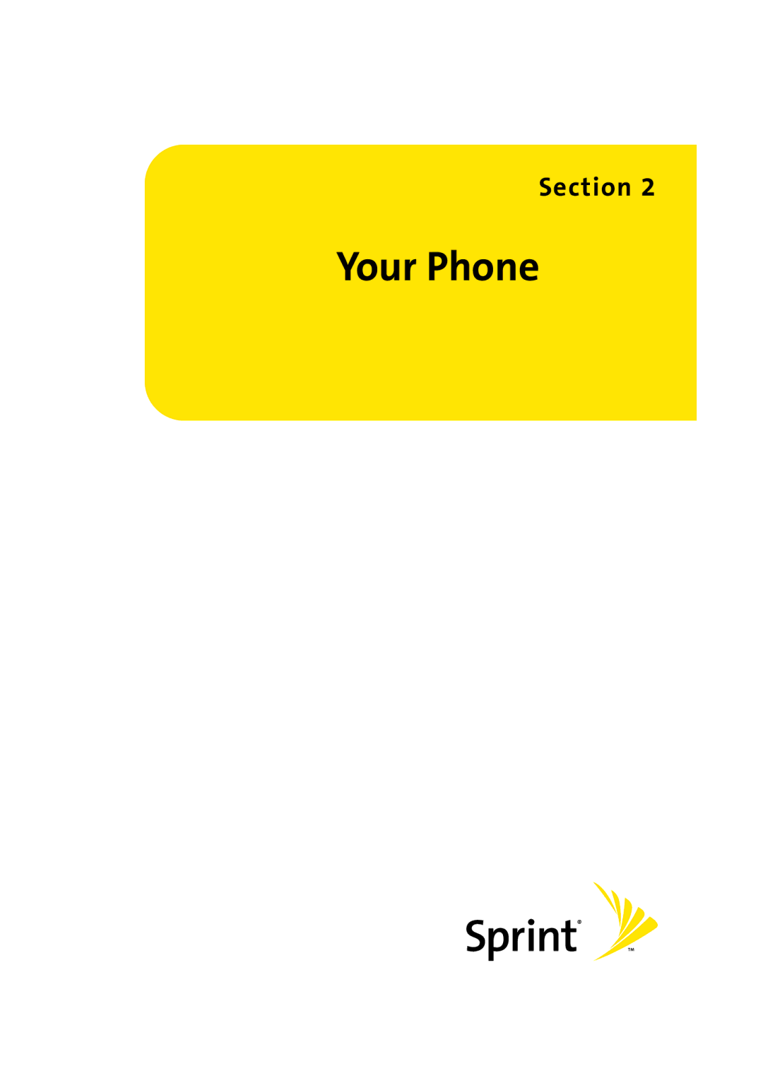 Sprint Nextel Cell Phone manual Your Phone 