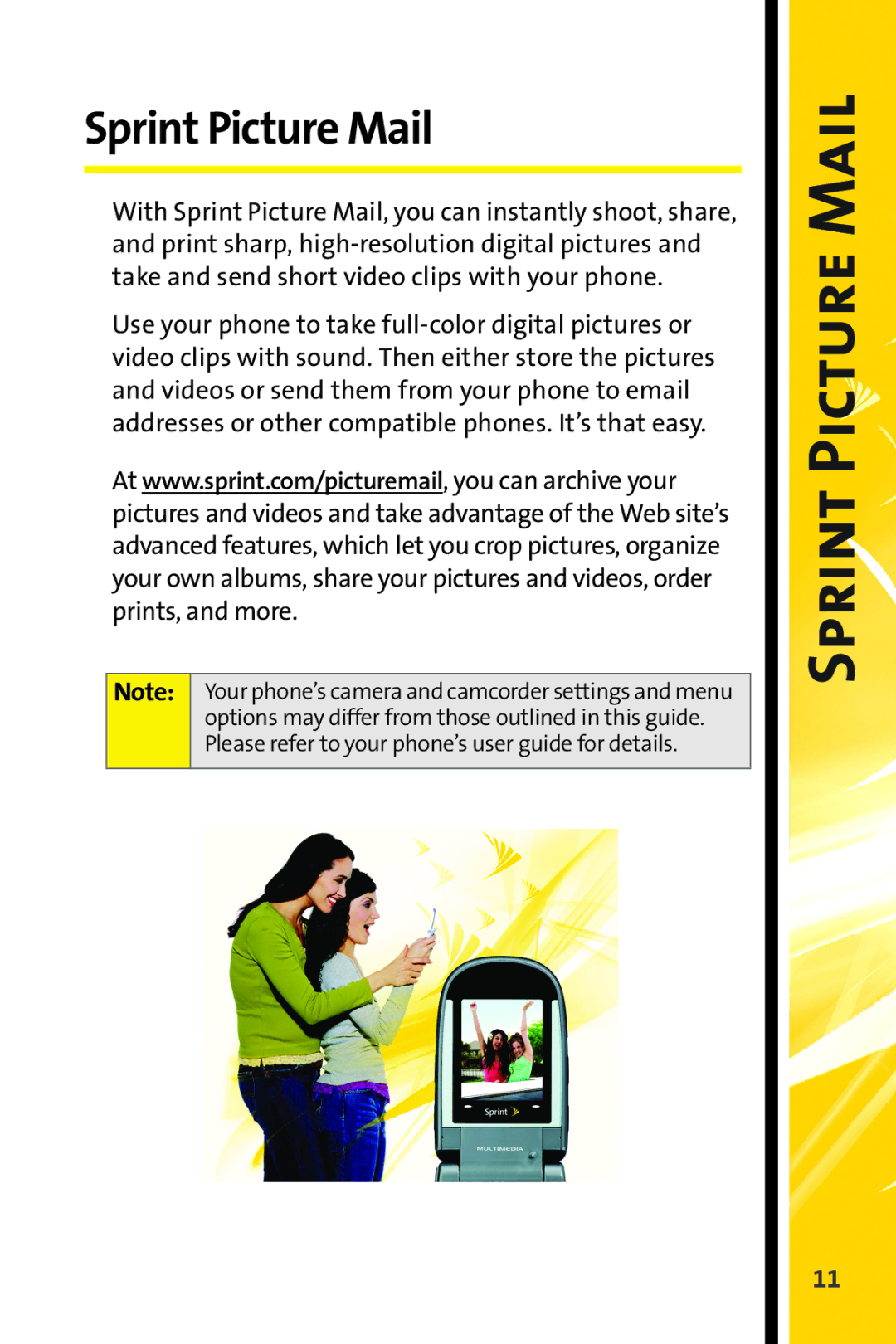 Sprint Nextel CRT Television manual Sprint Picture Mail 