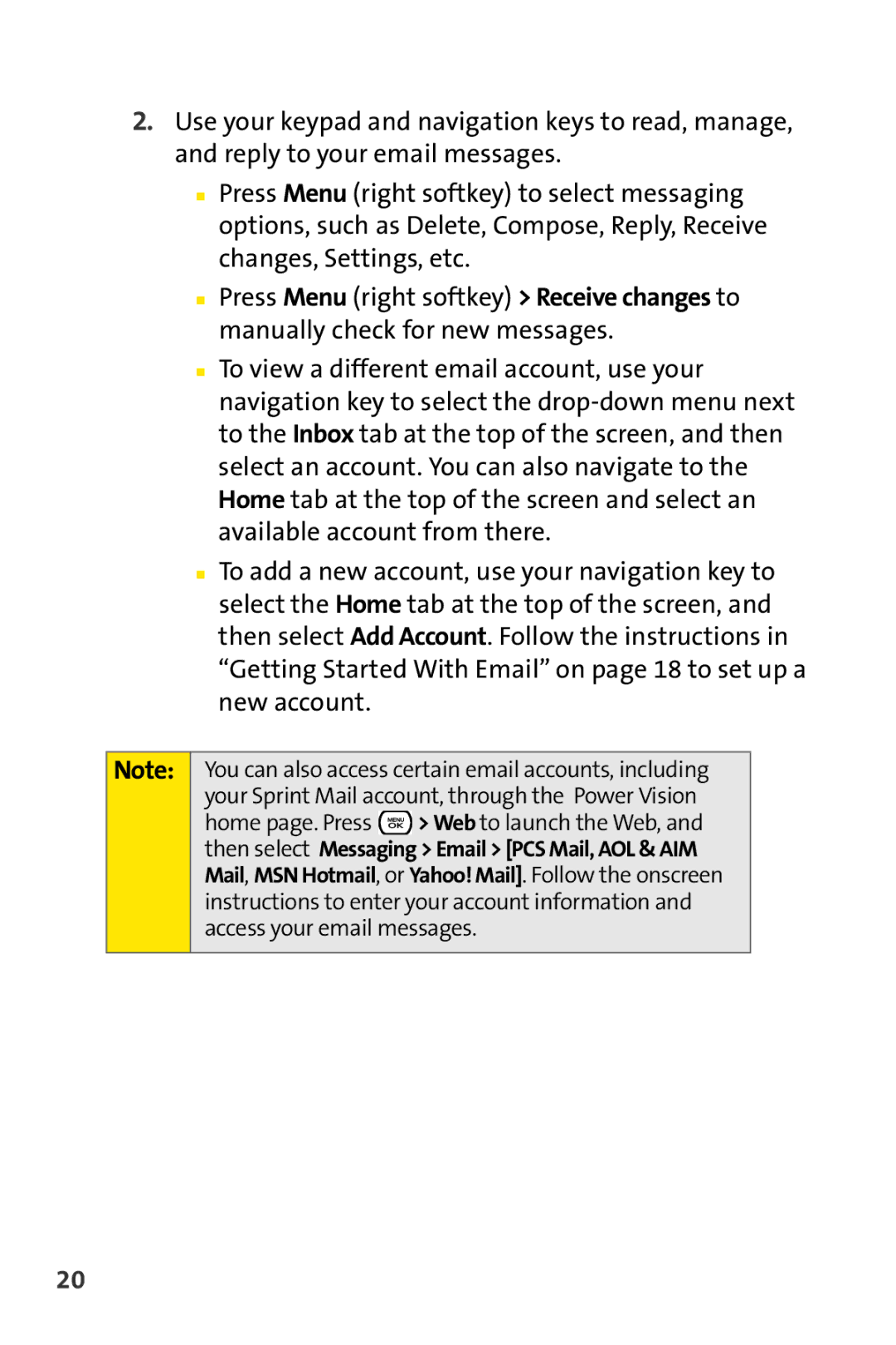 Sprint Nextel CRT Television manual 