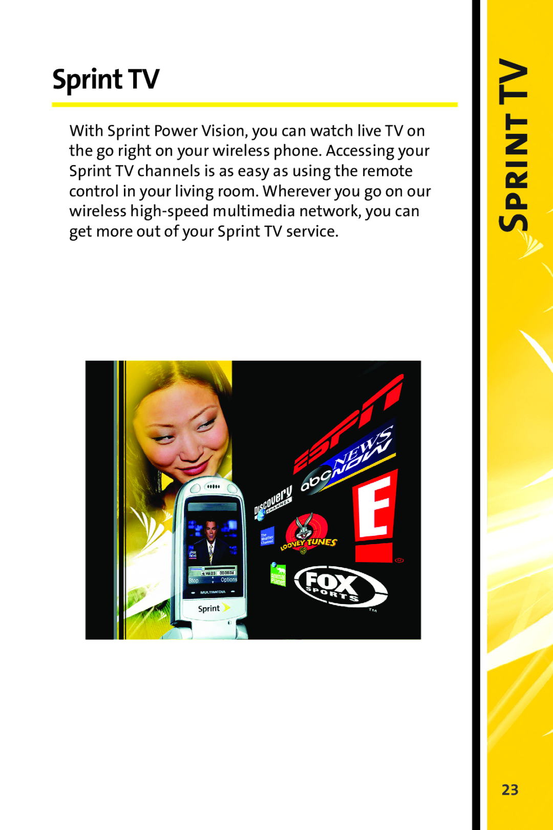 Sprint Nextel CRT Television manual Sprint TV 