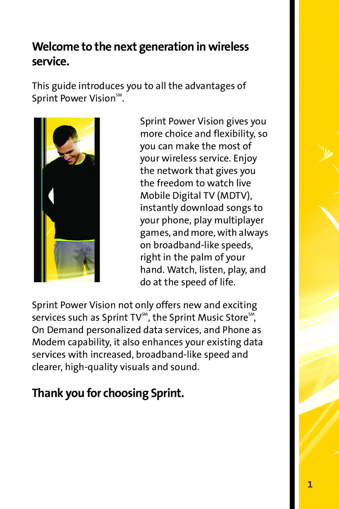 Sprint Nextel CRT Television manual Welcome to the next generation in wireless service 