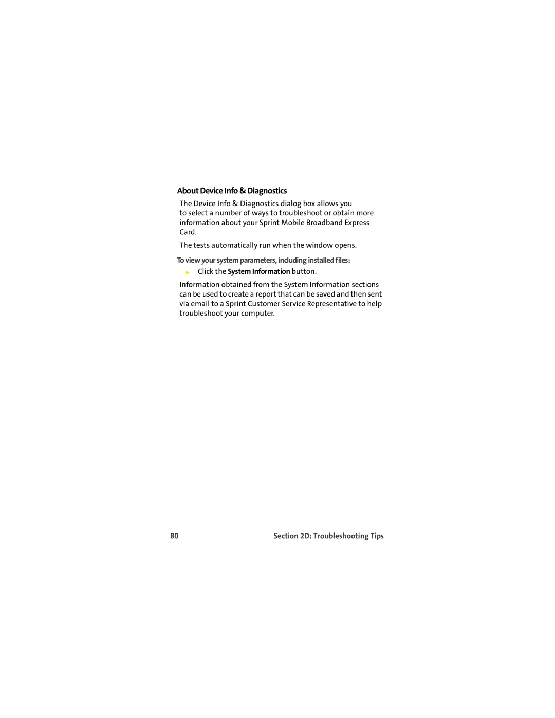 Sprint Nextel EX720 manual About Device Info & Diagnostics, To view your system parameters, including installed files 