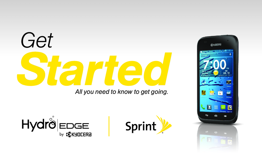 Sprint Nextel Hydro Edge manual Started 