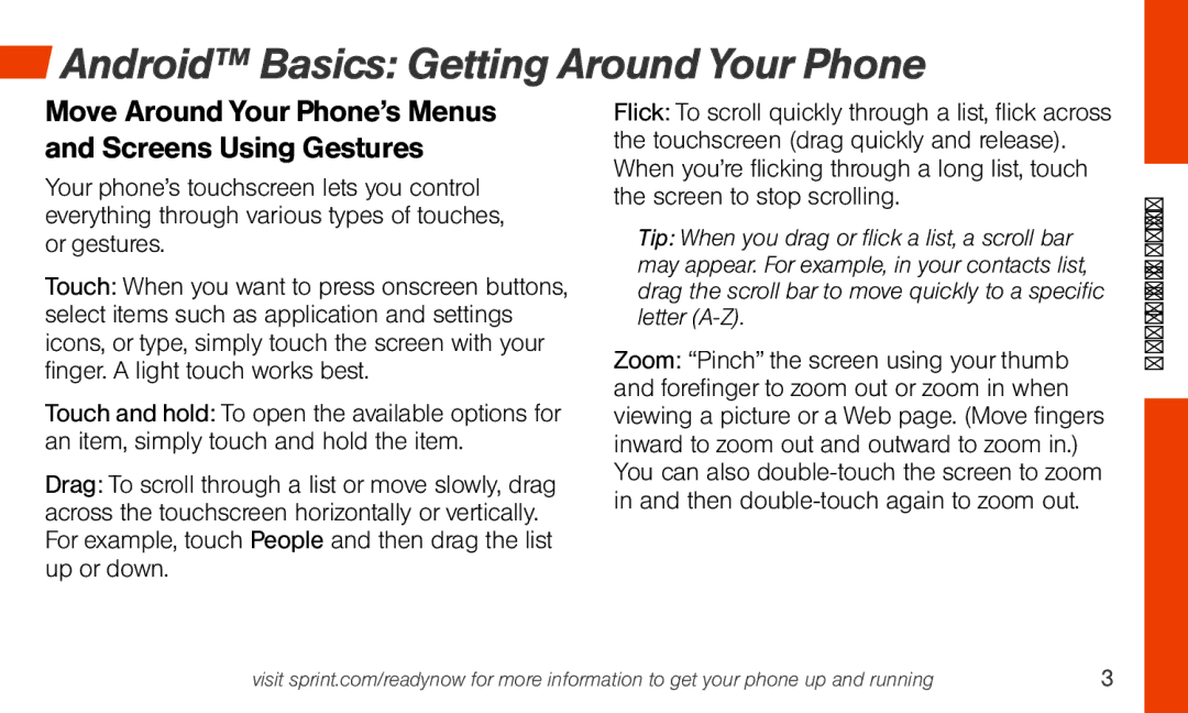 Sprint Nextel Hydro Edge manual Android Basics Getting Around Your Phone 