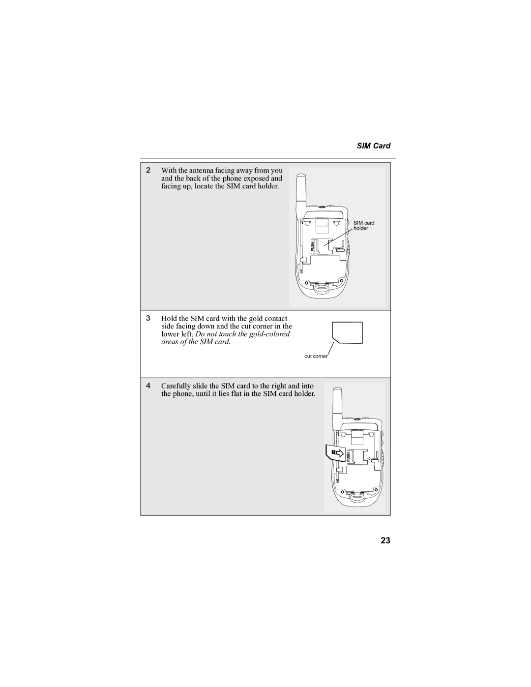 Sprint Nextel i90c manual SIM card holder 