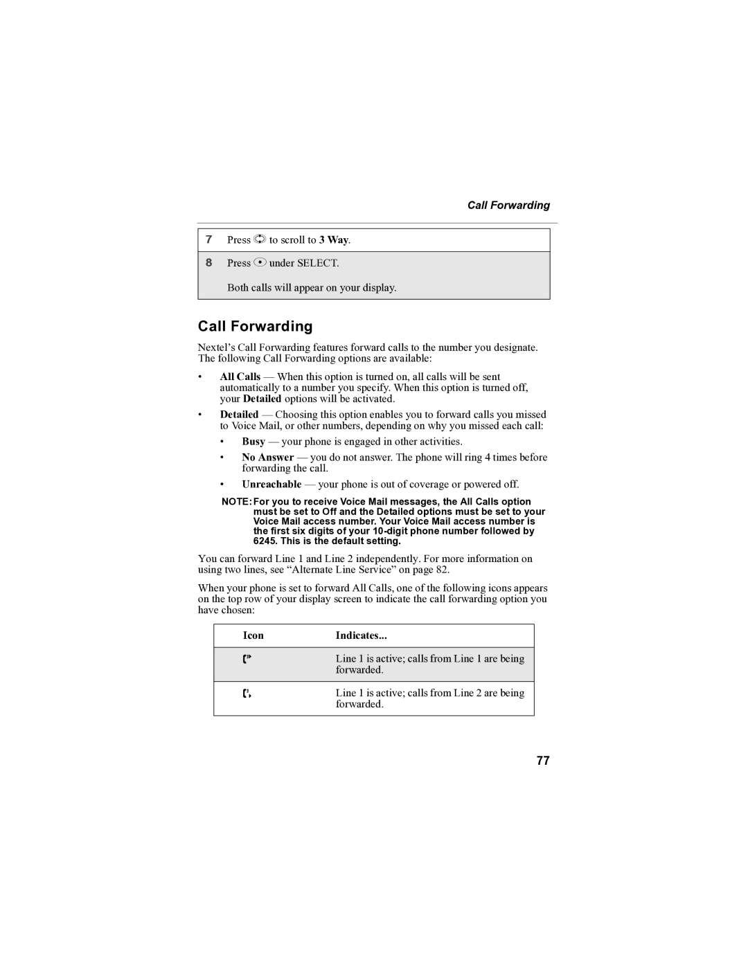 Sprint Nextel i90c manual Call Forwarding 